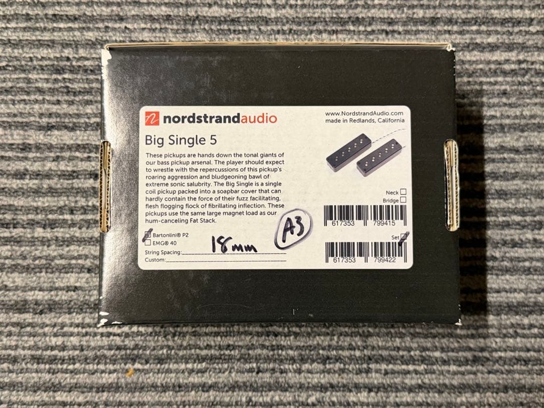 ベース NORDSTRAND Big Single 5 Set 18mm P2 A3