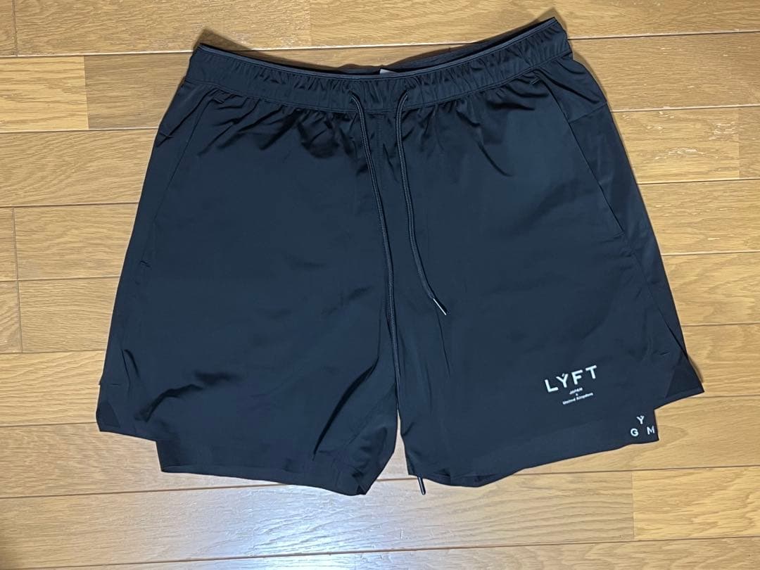 ウォーキング・ランニングウェア 2WAY ACTIVE SHORTS WITH LEGGINGS - BLACK