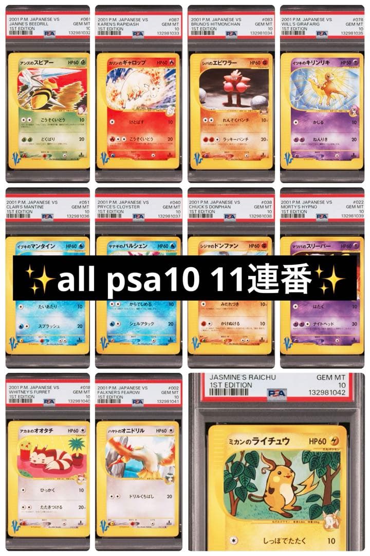 【psa10•11連番】ポケモンカードVS リーダーズ　11種【希少】
