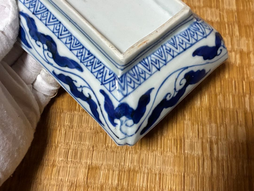 古伊万里 金彩 色絵 鳳凰紋 長皿 長方皿 二枚揃い 時代物