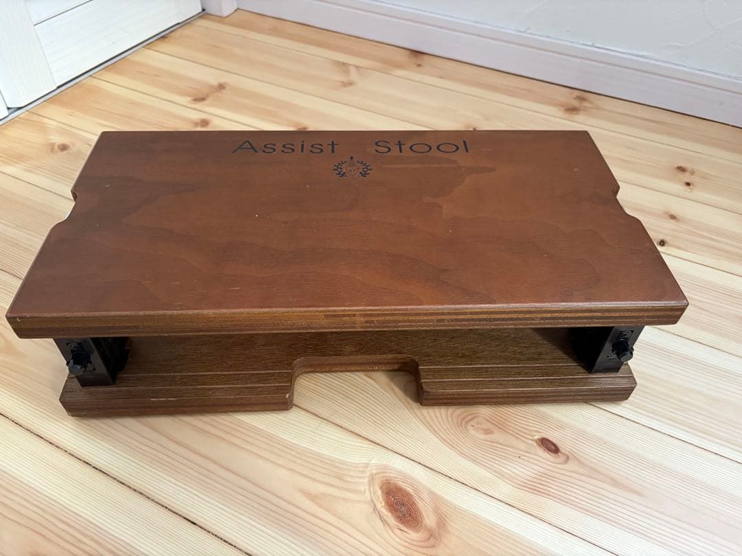 ピアノ足台(ウォルナット)アシストスツール & イージーペダル(箱、説明書)つき