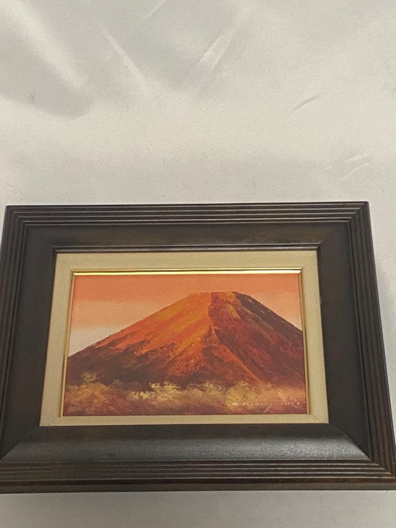 786❣️小林幸三　『赤富士』　油絵・油彩画
