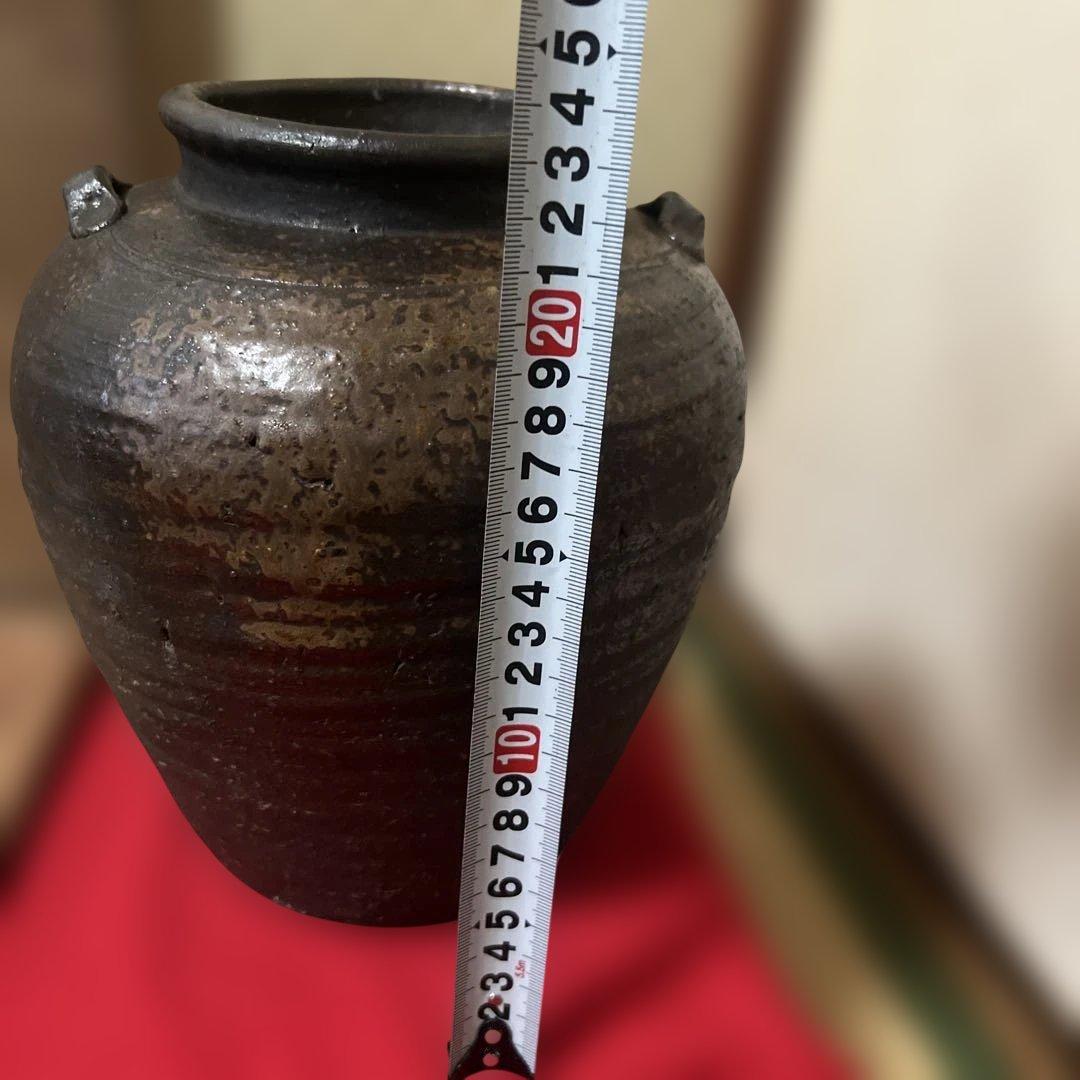 江戸時代　古備前焼　味深い逸品　素朴な味わいがある壺