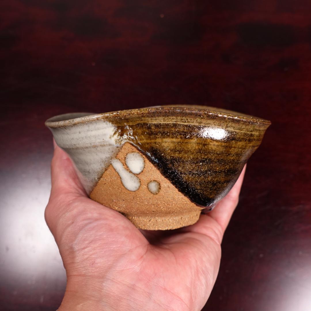 貴重な10客揃い 朝鮮唐津 沓形 向付 10客 在銘