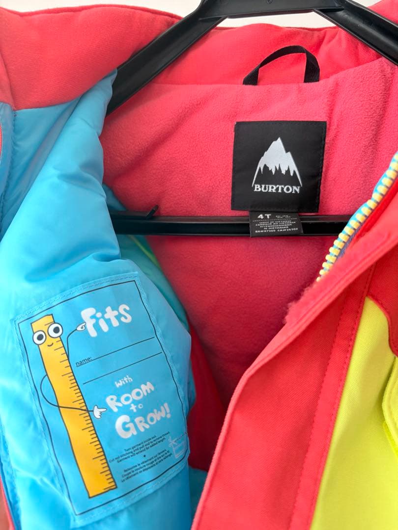 【美品】【BURTON】キッズ スノーウェア つなぎ 100cm