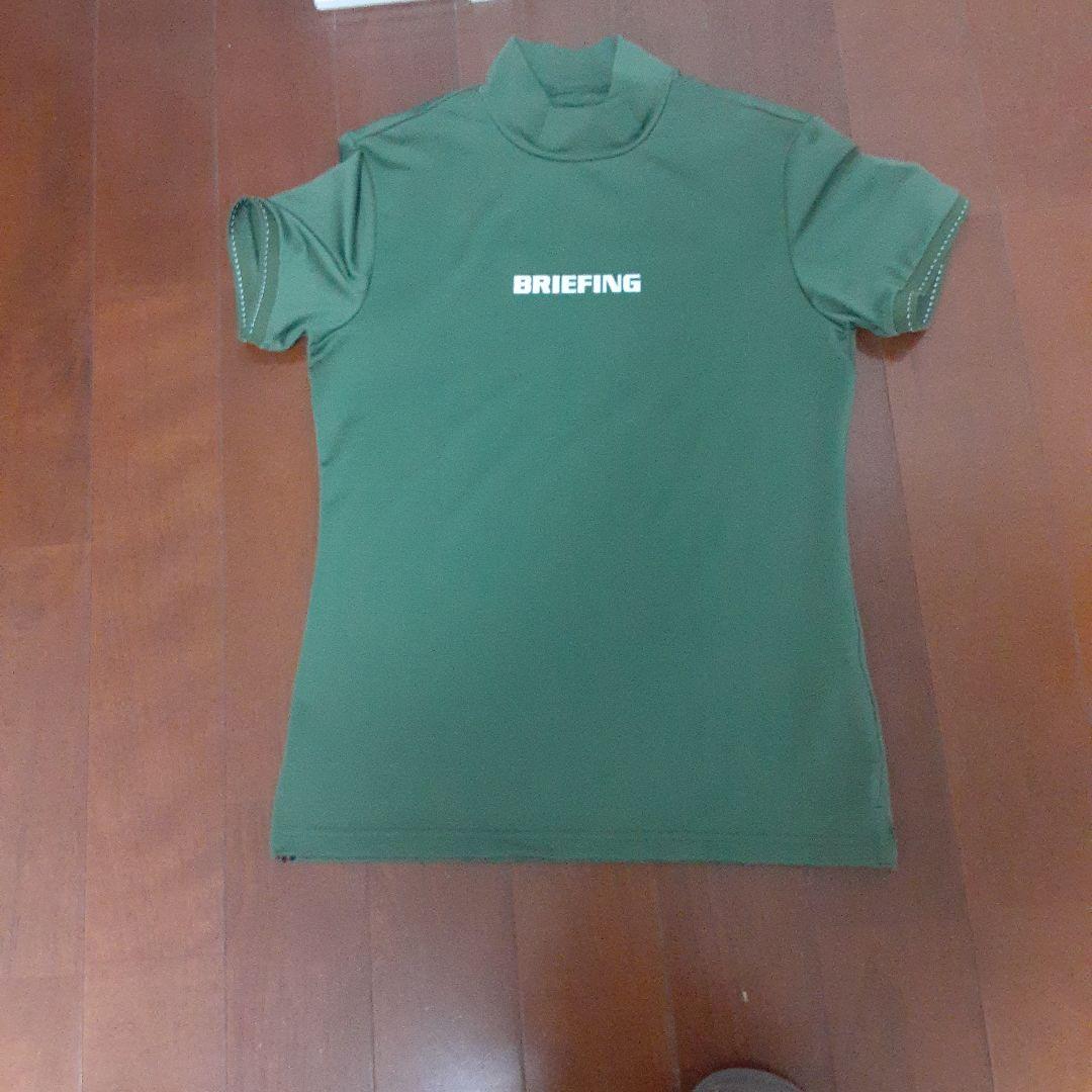 美品　BRIEFING レディースゴルフ　オリーブグリーン ハイネックシャツS
