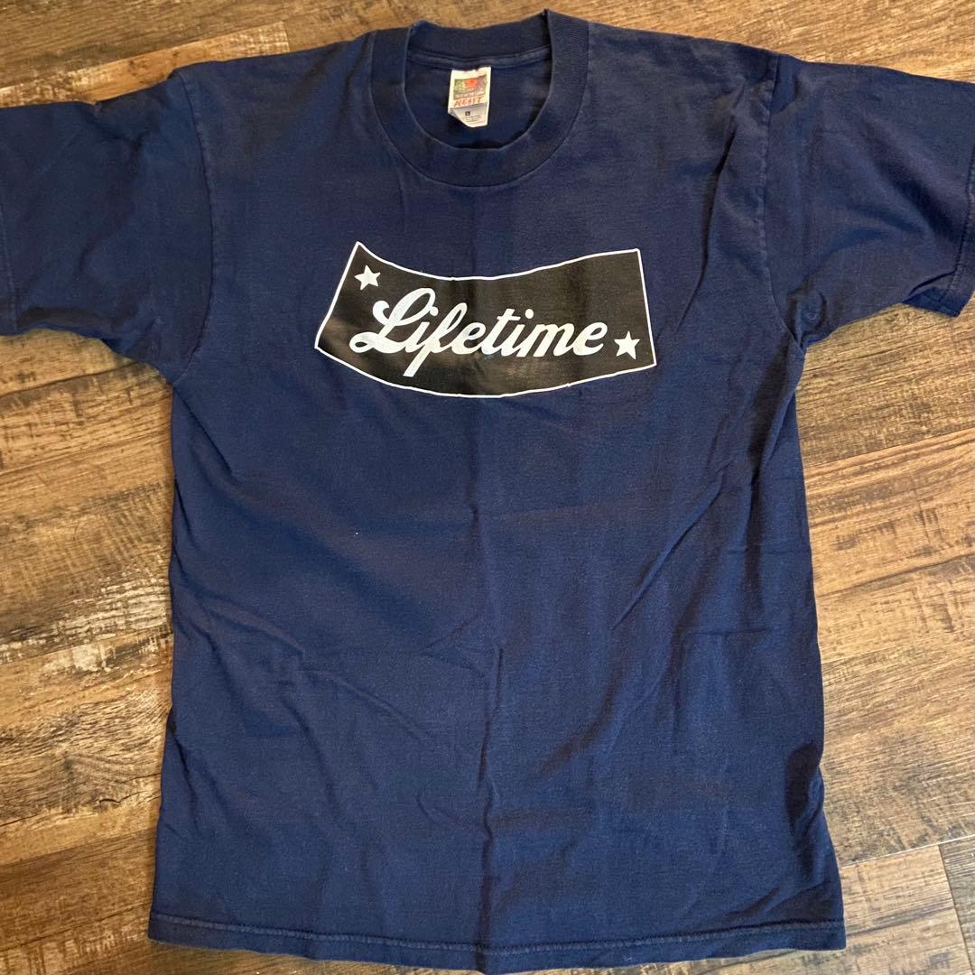 Lifetime - ロゴ Tシャツ ネイビー　バックプリントあり