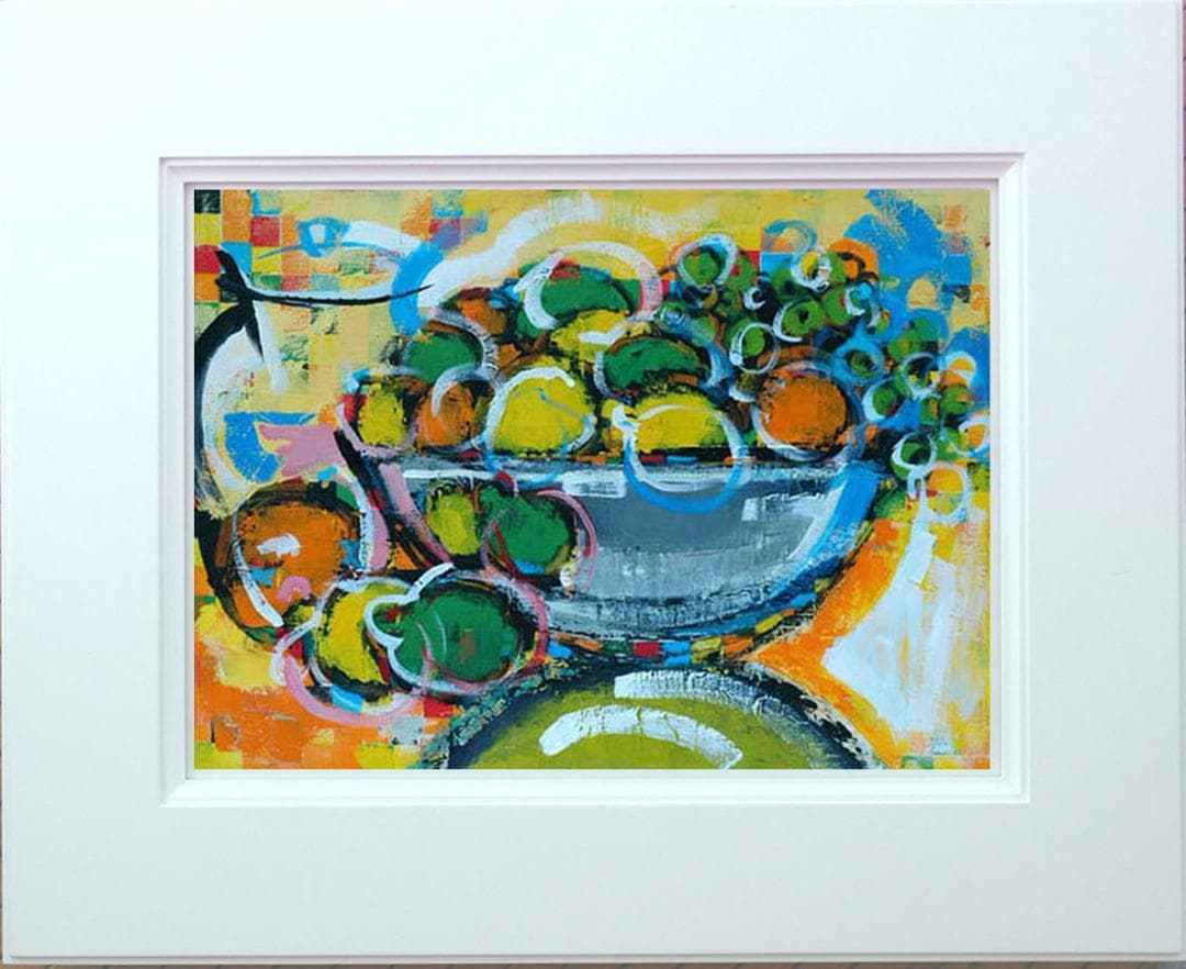 油絵 菅家令子 絵 絵画 インテリア uF6-061604 静物 果物 花瓶