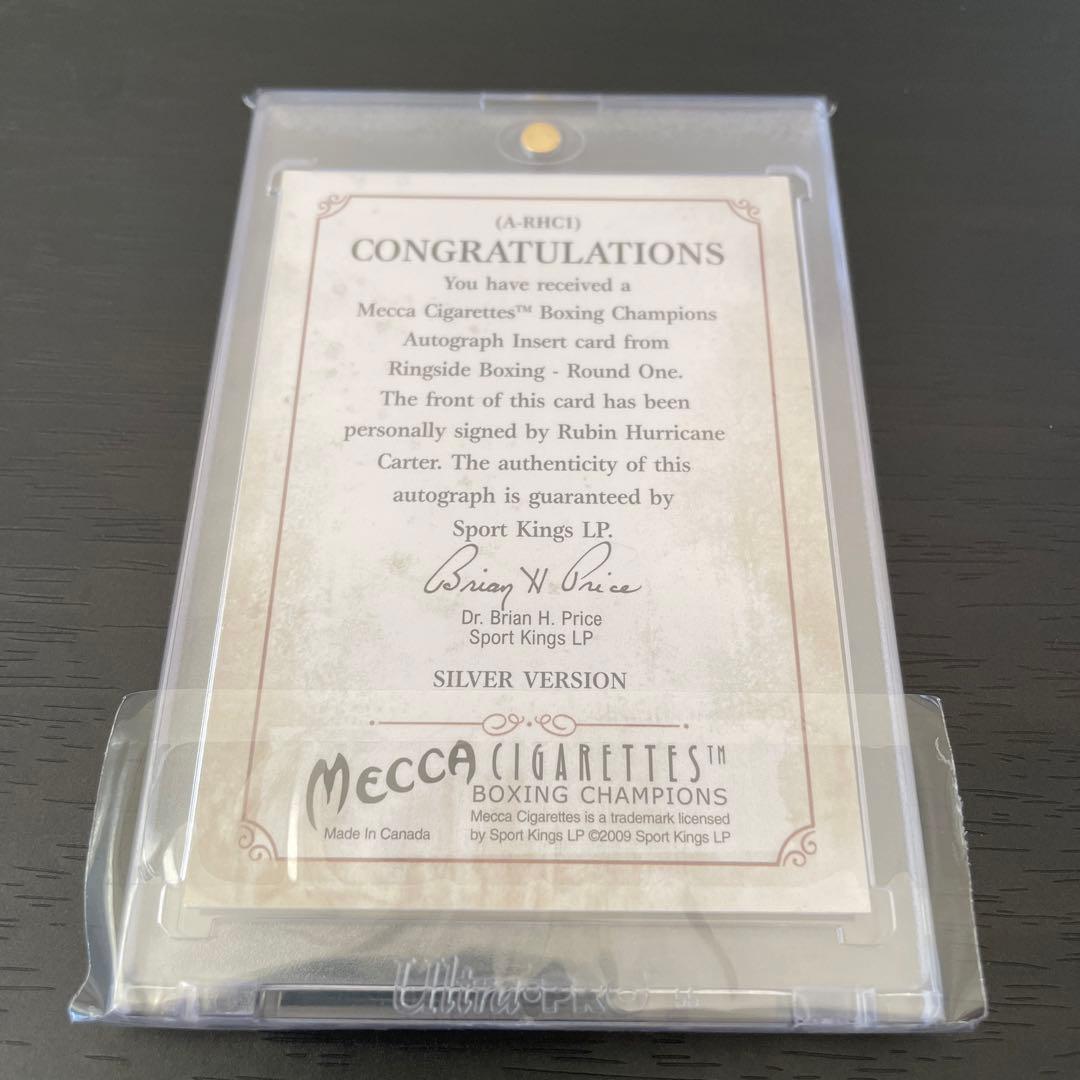rubin carter ハリケーン カーター 直筆サインカード インスク入り