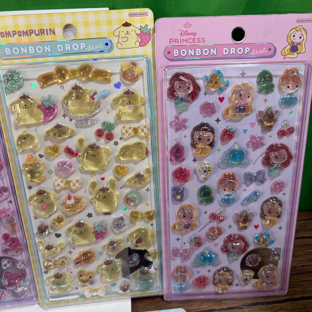 【正規品】ボンボンドロップシール　大　サンリオ　ディズニー　9枚セット