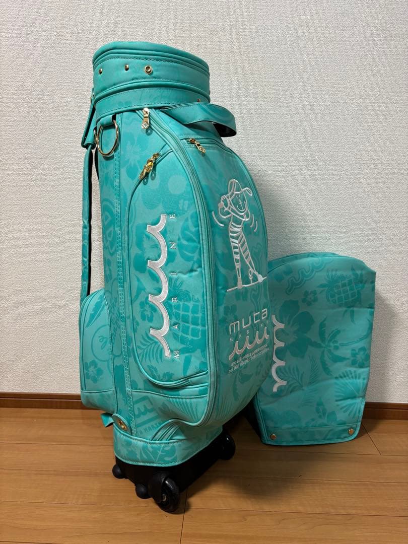 ムータマリン muta marine総柄ジャガード キャスター付きキャディバッグ