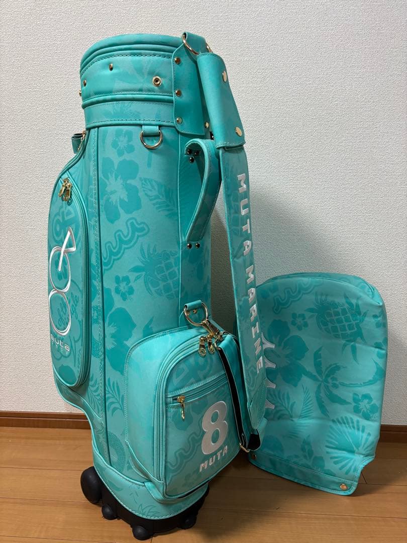 ムータマリン muta marine総柄ジャガード キャスター付きキャディバッグ