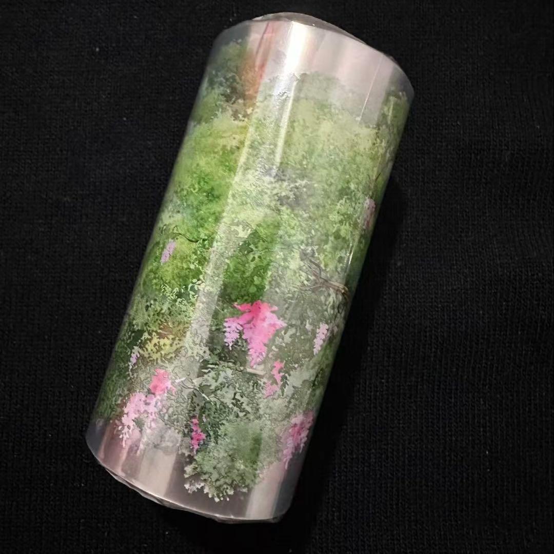 【9039】海外　マステ　5m巻　PETマスキングテープ　藤　木　装飾系