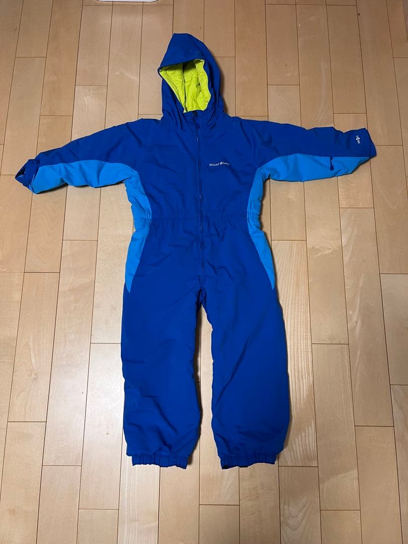 大雪セール★mont-bell 子ども用スキーウェア つなぎタイプ