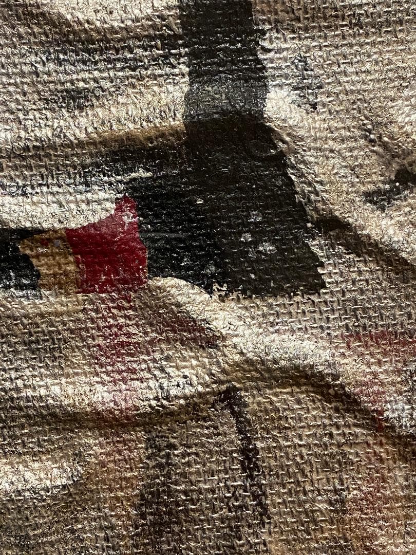 「真作」須田剋太「抽象記号」抽象画　油彩画　額装　サイン有り　F10号