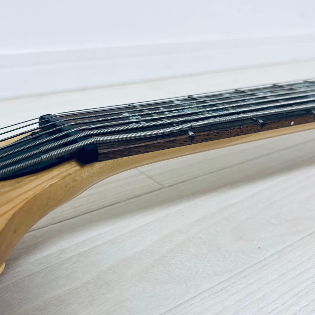 稀少【7弦ベース】美麗インレイ龍モチーフ 7弦　音出しOK トラス調整余裕あり