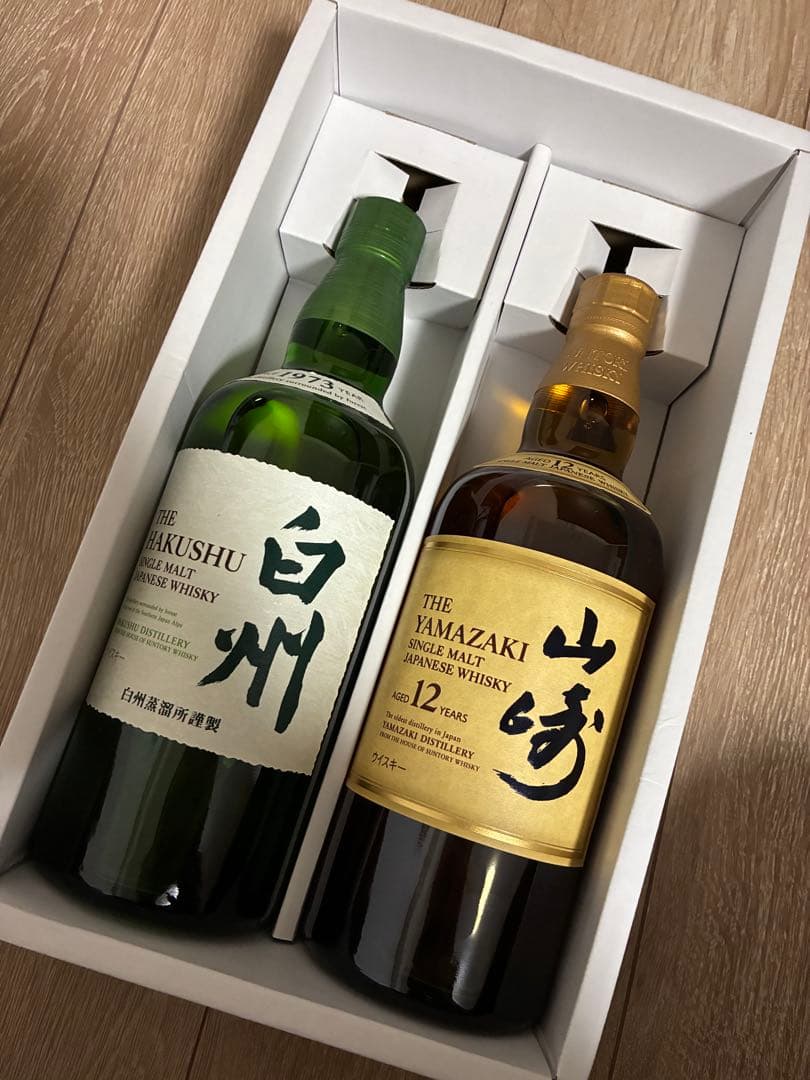 ［未開封］サントリー山崎 12年 、白州　700ml 箱付き