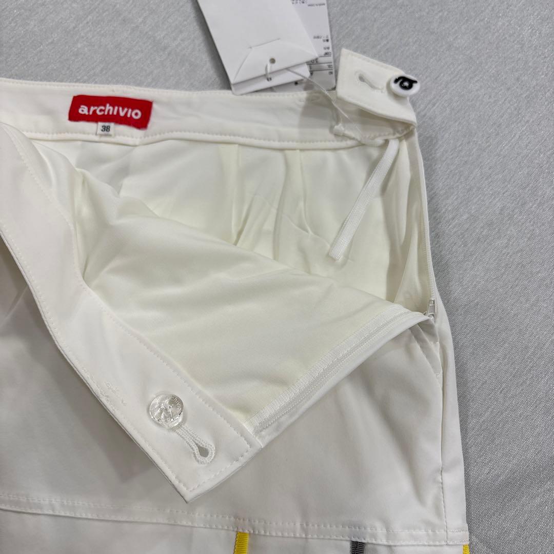 38 ARCHIVIO カラーラインプリーツスカート