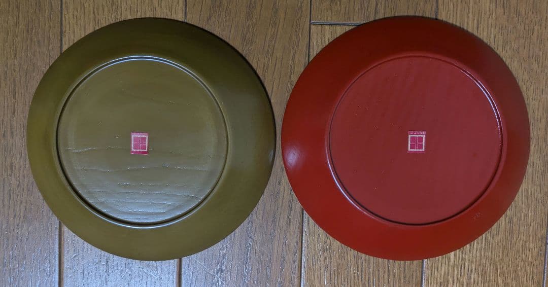 【未使用】野田行作 漆器 金箔文黒蛇の目銘々皿　5枚セット