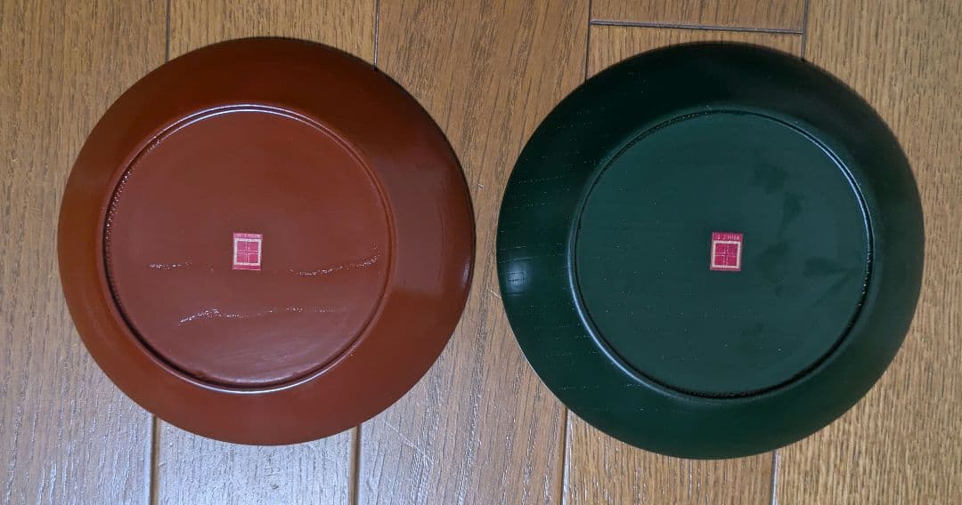 【未使用】野田行作 漆器 金箔文黒蛇の目銘々皿　5枚セット