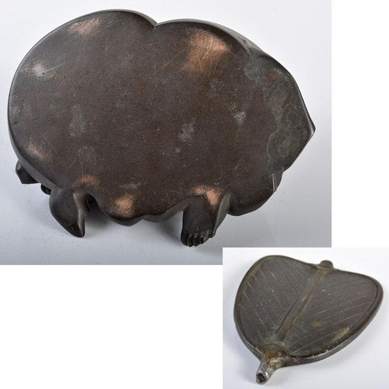 m　東京銅器　古銅宣徳銅　布袋像　置物　M　R4252