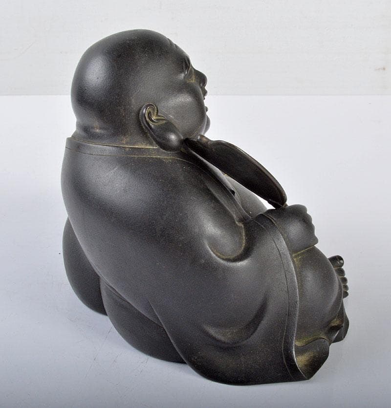 m　東京銅器　古銅宣徳銅　布袋像　置物　M　R4252