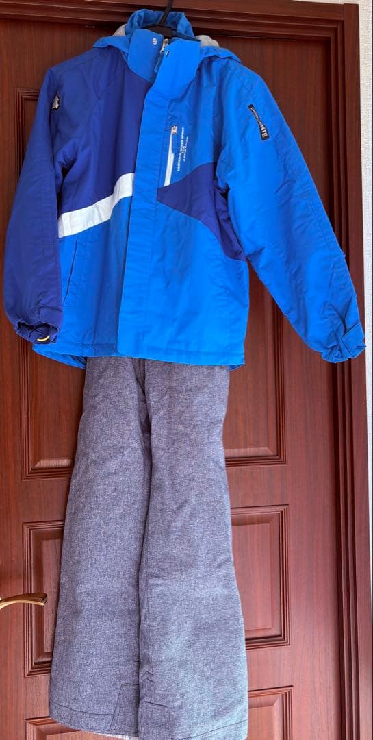 DESCENTE スキーウェア 子ども用 青 グレー