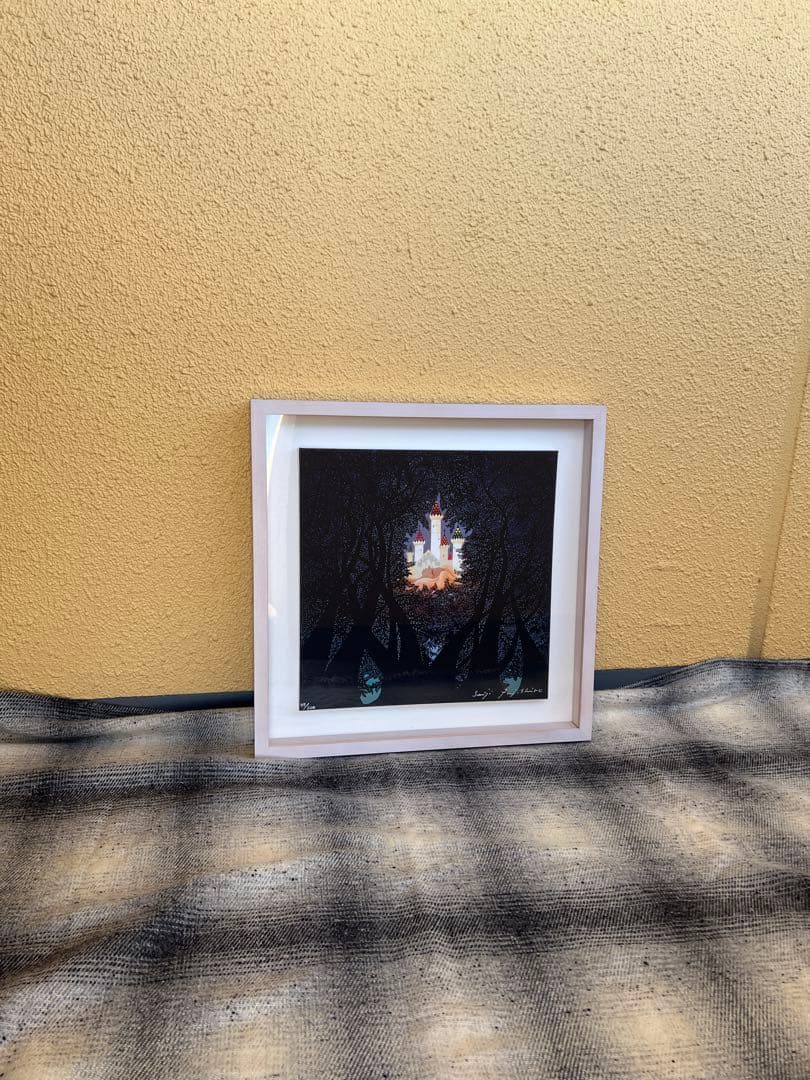 藤城清治　眠りの森のお姫さま版画 作家サイン入り