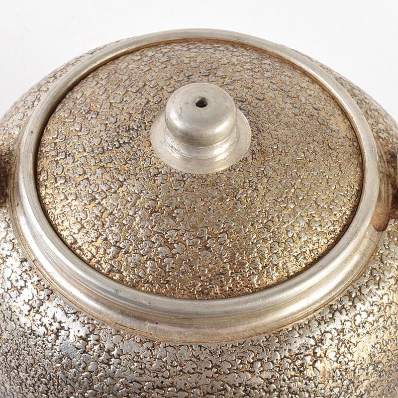 煎茶道具　錫半製　本錫　急須　湯沸し　約337g　時代箱付　M　R5063