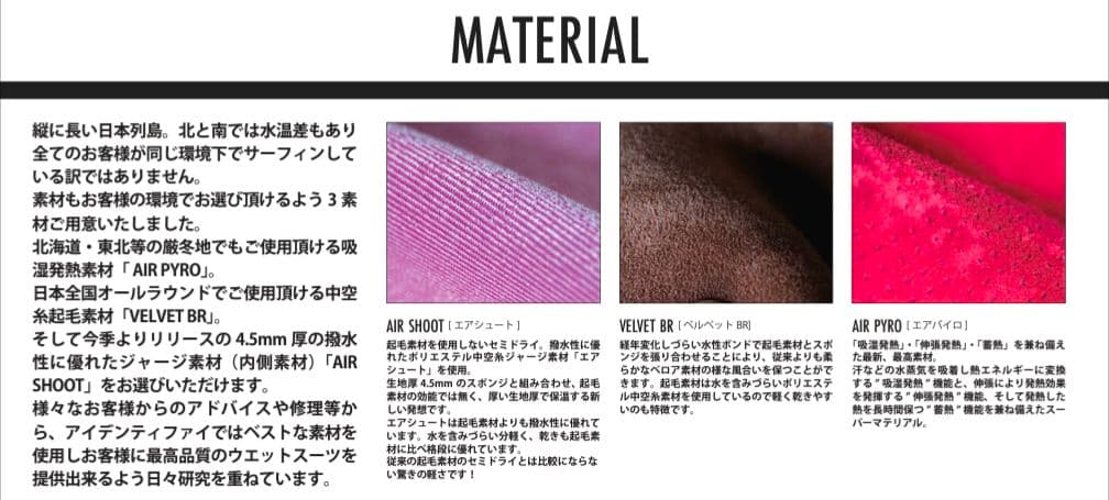 AIDENTFY(アイデンティファイ)セミドライ メンズ ML相当(オーダー品)