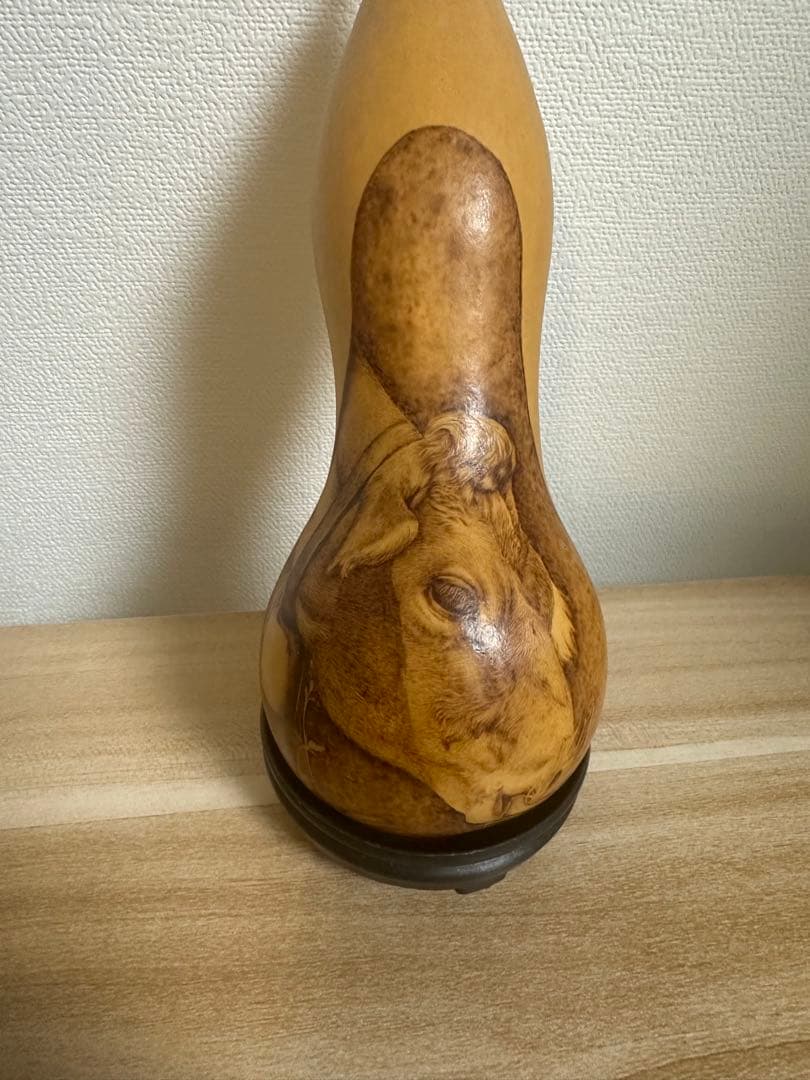 ひょうたん 動物焼き絵　工芸品