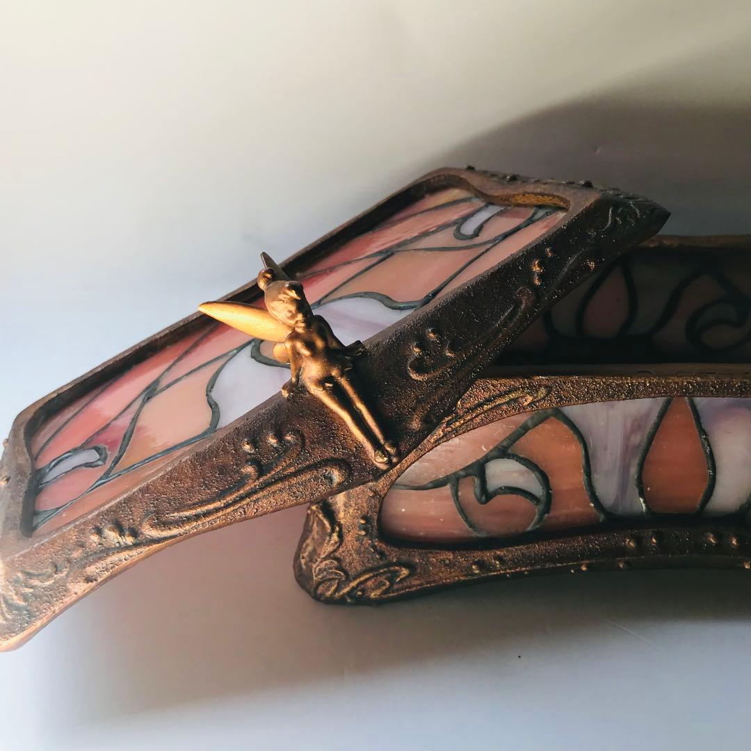 【世界限定数】ディズニーティンカーベルステンドグラスジュエリーボックス