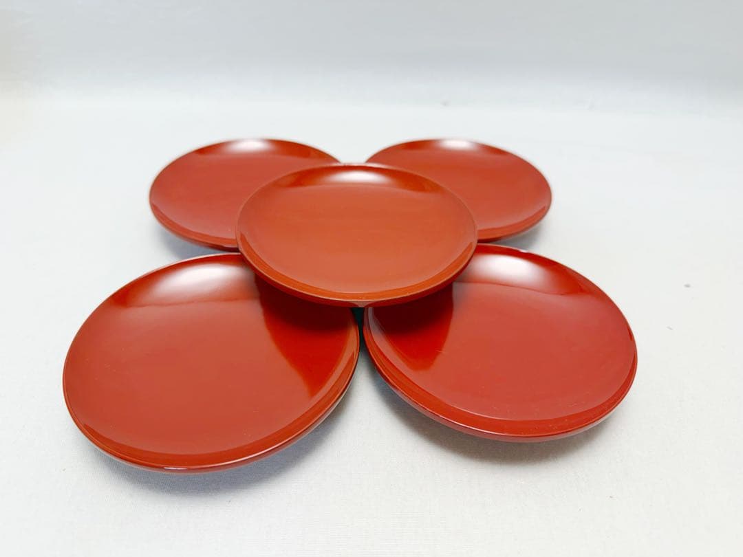 ほぼ未使用 懐石道具 木製盃台 引盃５客 利久型 セット 元箱