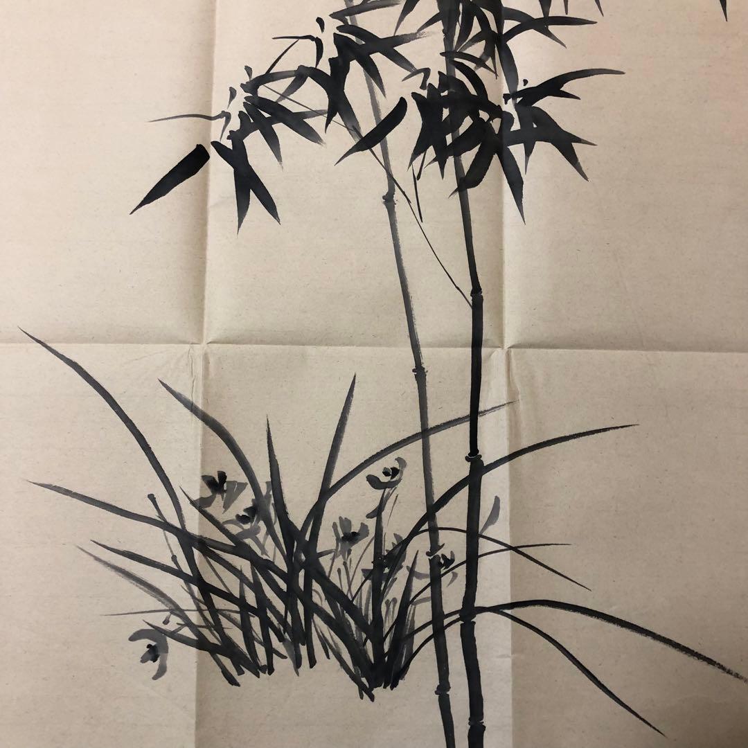 中国美術・純手描き　名家　鄭板橋　竹図竹絵・書道品・珍品画・肉筆保証