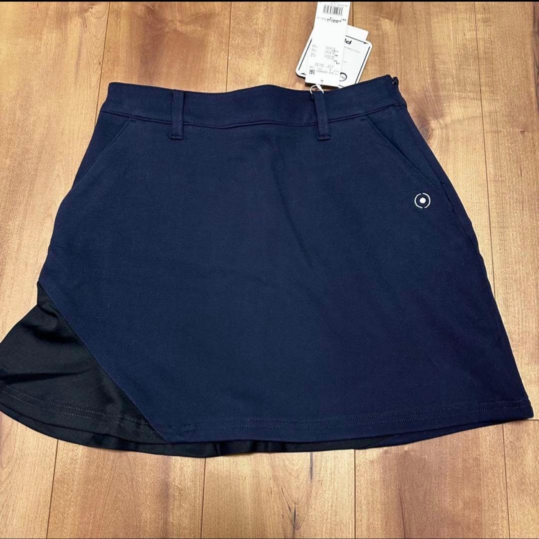 裏地付き　保温防風　ニット　アウター　スカート　セットアップ　秋冬　真冬ゴルフ