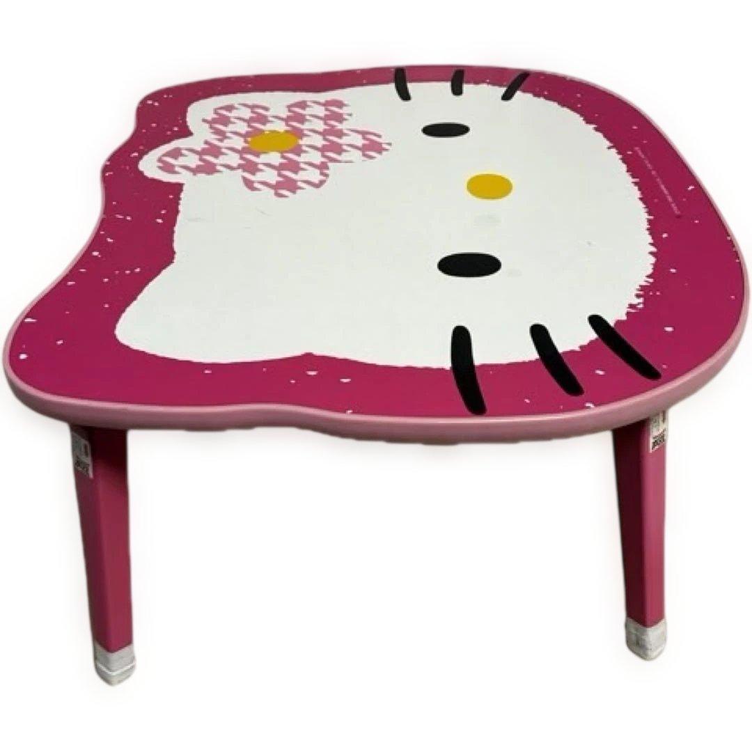 ✨激安✨ ハローキティ　1998年　ピンク千鳥柄　カオハナキティ　折りたたみ机