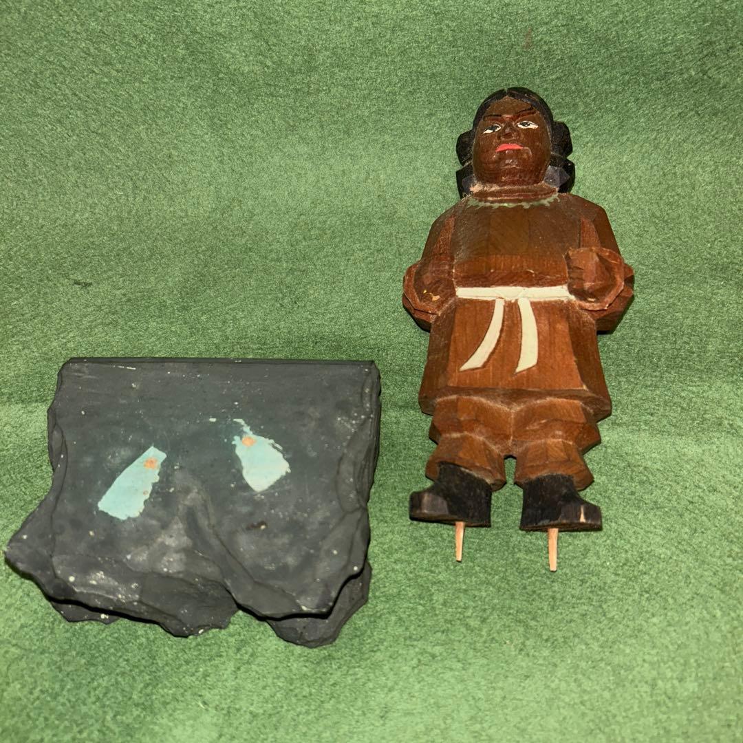 御尊像　天手力男神(あめのたぢからおのかみ)木彫　日本神話　戸隠神社　戦前