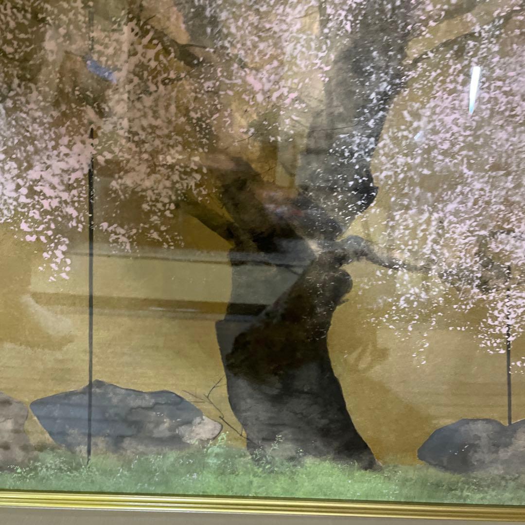 桜日本画 金色フレーム