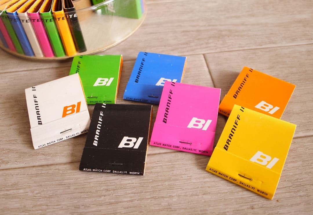 ブラニフ航空　60年代 機内配布用 マッチ 完全セット／非売品 ジラルド プッチ