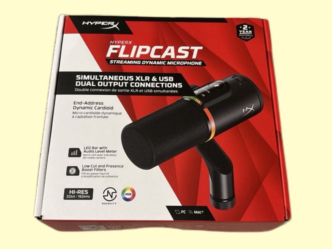 HyperX FlipCast マイク USB XLR対応 黒 新品