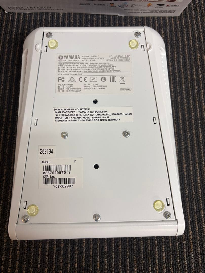 YAMAHAヤマハ AG06 MIXING CONSOLE　美品　ミキサー