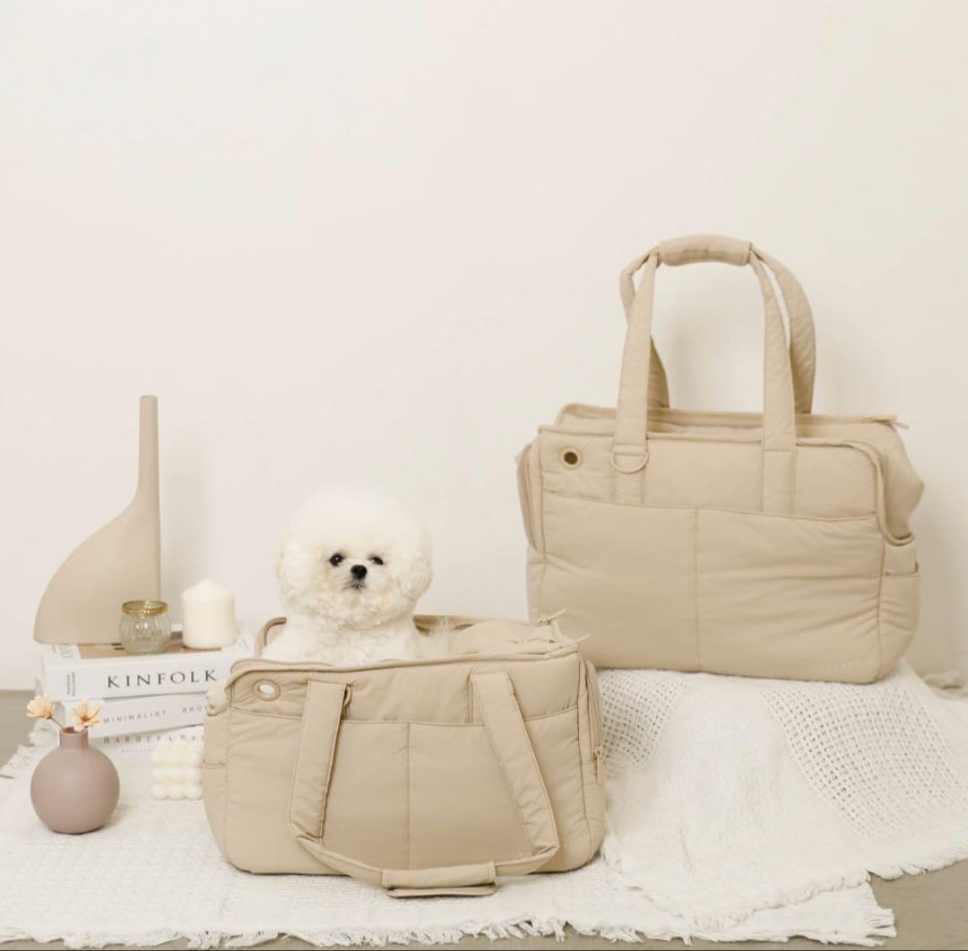 モンシェリ　ベージュのペットキャリーバッグ新品未使用開封済