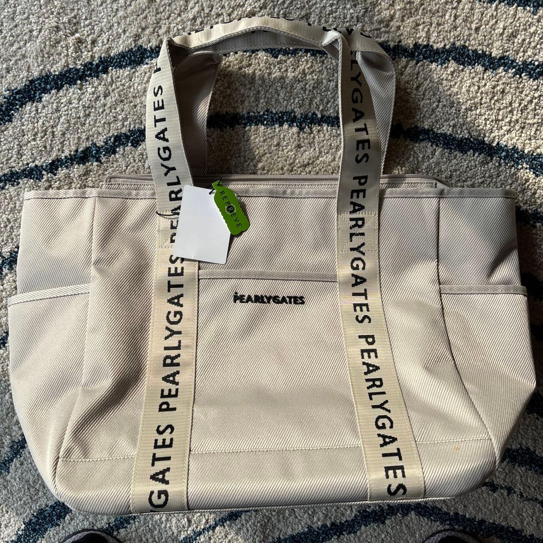 PEARLY GATES ベージュ トートバッグ　ロッカーバック