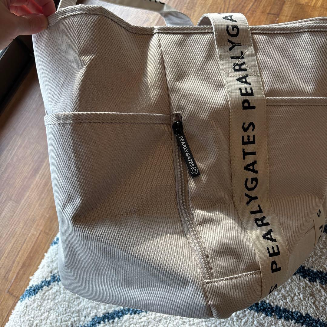 PEARLY GATES ベージュ トートバッグ　ロッカーバック