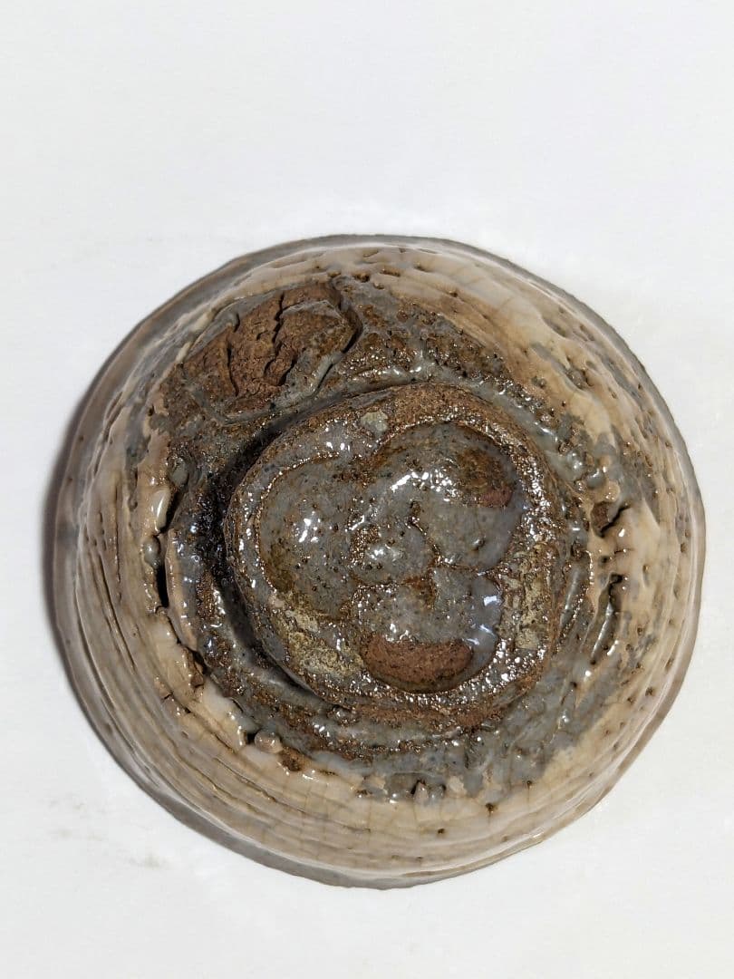 ⭐明治時代 三島唐津 絶品 珍物 四代 清水六兵衛 黒土 象嵌鶴紋様 骨董品