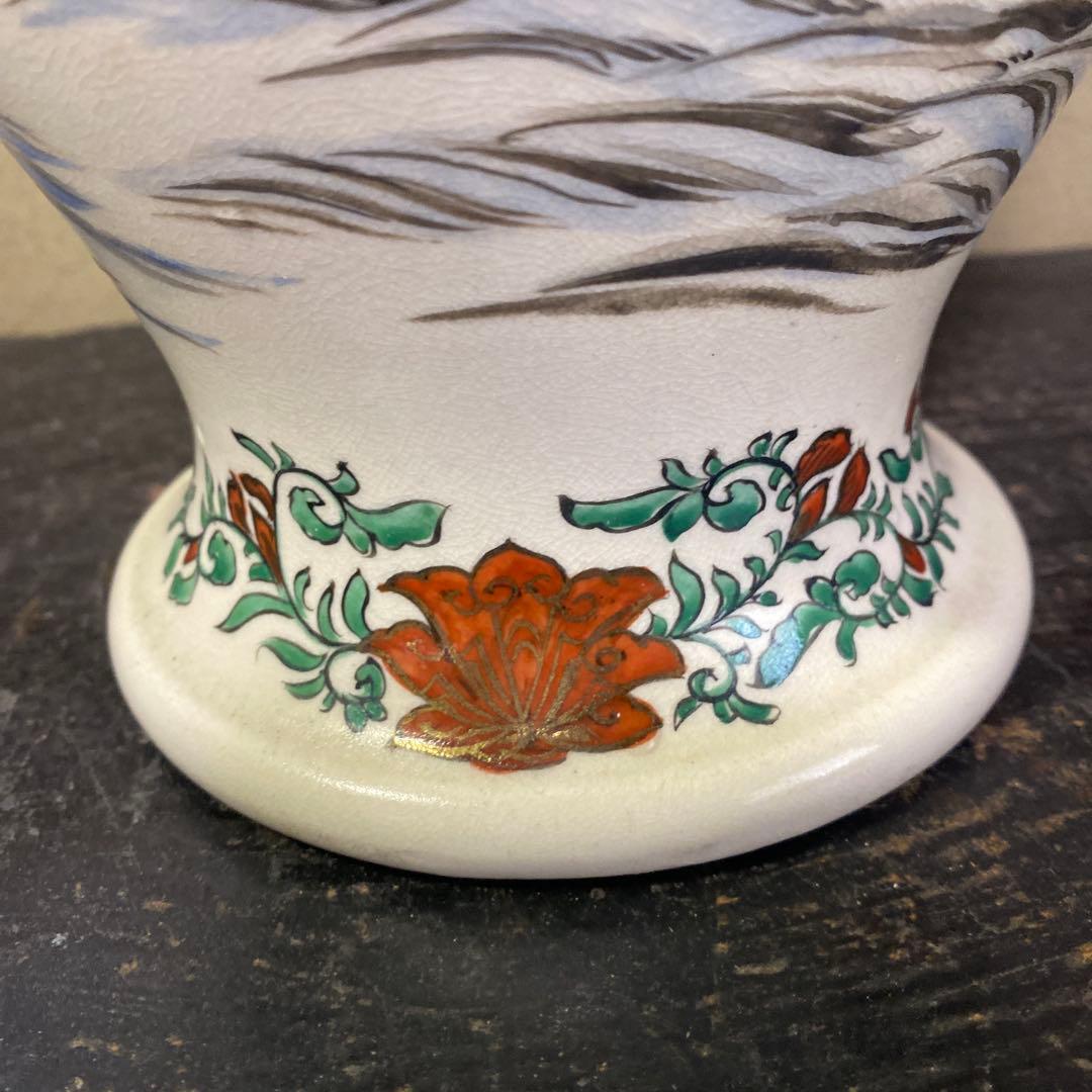 ヨーロッパ輸出里帰り薩摩焼武者図花瓶