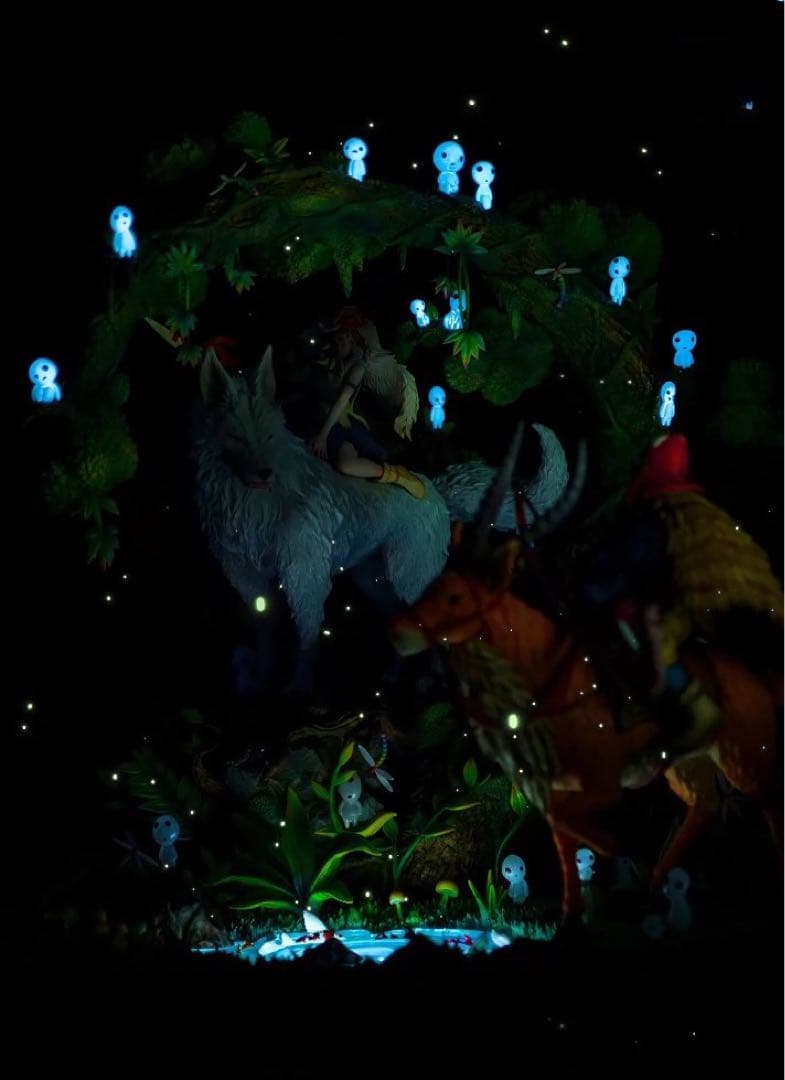 【新品】ジブリ もののけ姫 白神様 アシタカ フィギュア ガレージキット