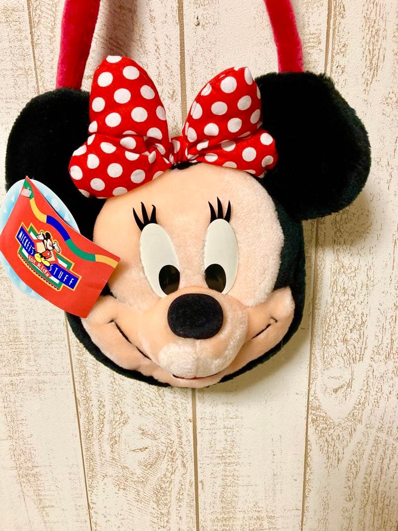 希少　美品タグ付　ビンテージ　ミニー　ぬいぐるみ　ショルダーバック