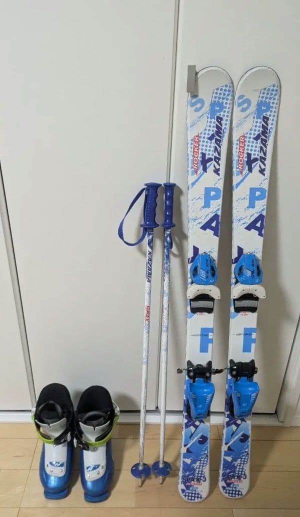 KAZAMA 子供用 スキーセット 青白