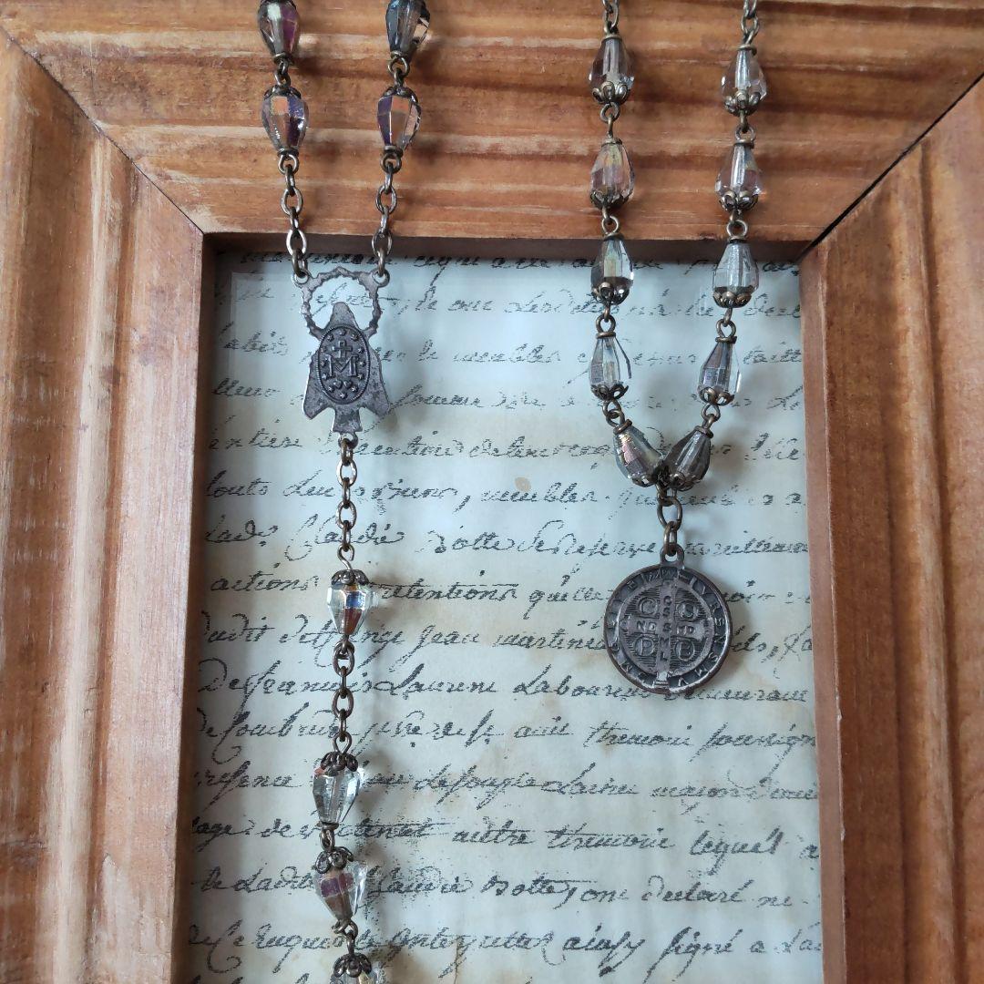 アンティーク　パーツ　メダイネックレス